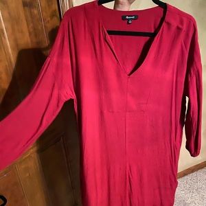 Maxwell Burnt Red long-sleeve Dress